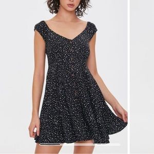 Forever 21 Black Polka dot Dress Size Medium